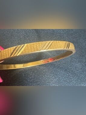 Monet Gold-Tone Textured Bangle Bracelet